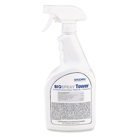 Goodway DISINFECTANT, 32 OZ SPRAY BOTTLES, PK 6 BIOSPRAY-TOWER-CS